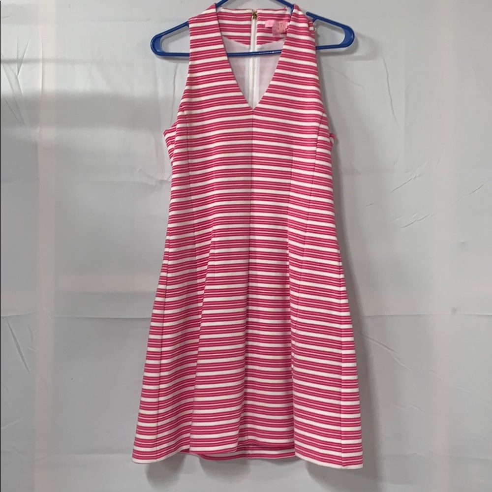 LNC Small Lilly Pulitzer pink and white dress.